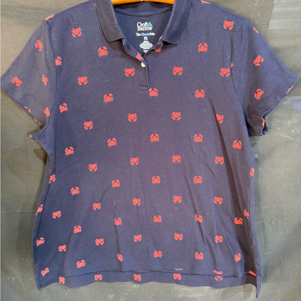 Croft & Barrow Classic Polo in Navy and Red